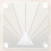 Dessous-de-verre En Verre Soleil Art déco bronzé (Dos)