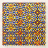 Dessous-de-verre En Verre Soleil Céleste (Devant)