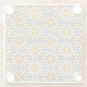 Dessous-de-verre En Verre Soleil Céleste (Dos)