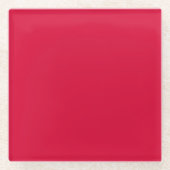 Dessous-de-verre En Verre Solide cramson rouge glorieux (Devant)