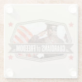 Dessous-de-verre En Verre Solider-Gardien de la liberté (Dos)