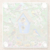 Dessous-de-verre En Verre Songbirds Lily Garden Birdhouse (Dos)