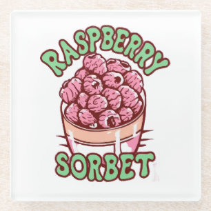 Dessous-de-verre En Verre Sorbet de framboise