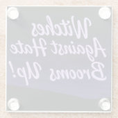 Dessous-de-verre En Verre SorcièresContreHaine (Dos)