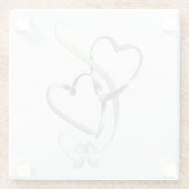 DESSOUS-DE-VERRE EN VERRE SOUS-BOISSON "ALLEAUX COEURS" (Dos)