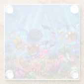 Dessous-de-verre En Verre Sous l'art de mer (Dos)