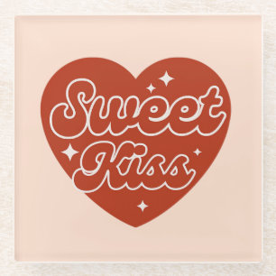 Dessous-de-verre En Verre Sous-verre en verre Sweet Kiss