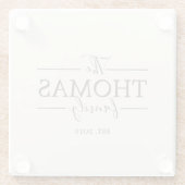 Dessous-de-verre En Verre Sous-verre personnalisé avec nom de famille pour l (Dos)