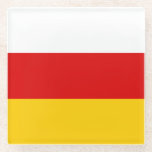 Dessous-de-verre En Verre South Ossetia Flag<br><div class="desc">Patriotic flag of South Ossetia.</div>