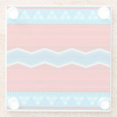 Dessous-de-verre En Verre Southwest River Canyon Geometric Red Turquoise (Dos)