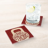 Dessous-de-verre En Verre Soyez fort (Incliné)