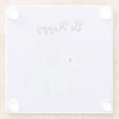 Dessous-de-verre En Verre Soyez heureux Baby Elephant (Dos)