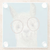 Dessous-de-verre En Verre Spéc. de lama - Lunettes rondes (Dos)