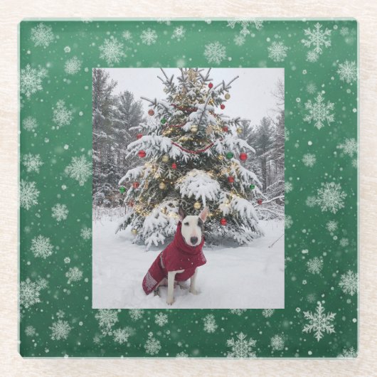 Dessous-de-verre En Verre Spike "Let it snow" (Devant)