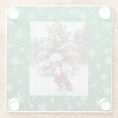 Dessous-de-verre En Verre Spike "Let it snow" (Dos)