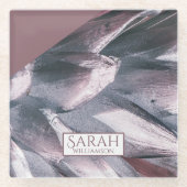 Dessous-de-verre En Verre Spikes Abstraits d'ananas (Devant)