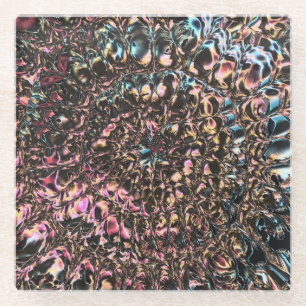 Dessous-de-verre En Verre Spirale de pierres précieuses