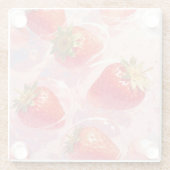 Dessous-de-verre En Verre Splash fraise (Dos)