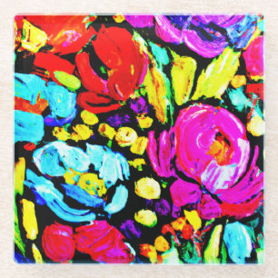 Dessous-de-verre En Verre "Spring Flower" Belle Art. Acheter Maintenant