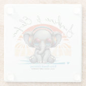 Dessous-de-verre En Verre Spring Sunshine and Ele-fun Retro Beach Getaway (Dos)