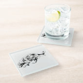 Dessous-de-verre En Verre Sprint de table : Snshot d'or (Incliné)