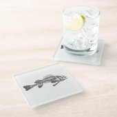 Dessous-de-verre En Verre Squelette de poisson (Incliné)