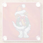 Dessous-de-verre En Verre St Bernard Noël En Rouge (Dos)