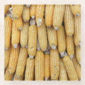 Dessous-de-verre En Verre Stack de maïs séché : texturé (Devant)