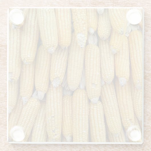 Dessous-de-verre En Verre Stack de maïs séché : texturé (Dos)