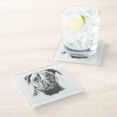 Dessous-de-verre En Verre Staffordshire Bull Terrier (Incliné)