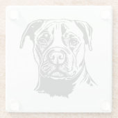 Dessous-de-verre En Verre Staffordshire Bull Terrier (Dos)