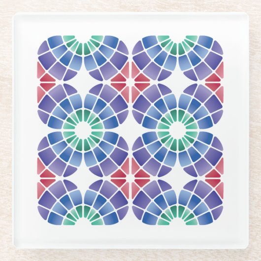 Dessous-de-verre En Verre Stained Glass (Pattern - Daylight) (Devant)