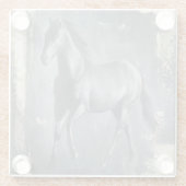 Dessous-de-verre En Verre Stallion noir (Dos)