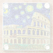 Dessous-de-verre En Verre Starry Night Rome Italie (Dos)