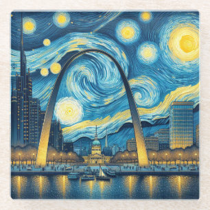 Dessous-de-verre En Verre Starry Night St. Louis Missouri