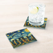 Dessous-de-verre En Verre Starry Night Stonehenge (Incliné)
