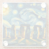 Dessous-de-verre En Verre Starry Night Stonehenge (Dos)
