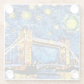 Dessous-de-verre En Verre Starry Starry Night Londres Angleterre (Dos)