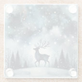 Dessous-de-verre En Verre Starry Winter Night Deer (Dos)