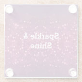 Dessous-de-verre En Verre Stars Bokeh Rose (Dos)