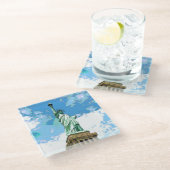 Dessous-de-verre En Verre Statue de la Liberté (Incliné)