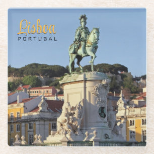 Dessous-de-verre En Verre Statue équestre du roi José I, Lisbonne