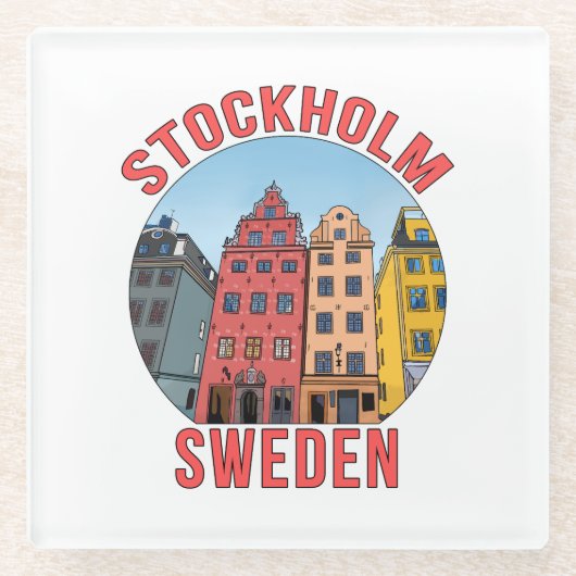 Dessous-de-verre En Verre Stockholm Suède (Devant)