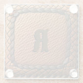 Dessous-de-verre En Verre Style Occidental élégant en cuir (Dos)