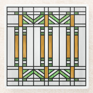 Dessous-de-verre En Verre Style scolaire des Prairies Interprétation no 4