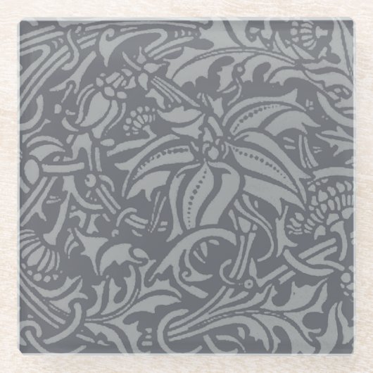 Dessous-de-verre En Verre Style Scottish Thistle Knot William Morris (Devant)