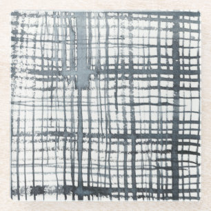 Dessous-de-verre En Verre Stylus - Check Motif