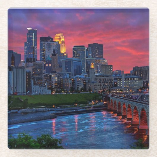 Dessous-de-verre En Verre Sucrerie d'oeil de Minneapolis (Devant)