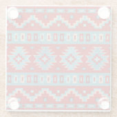 Dessous-de-verre En Verre Sud-Ouest Mesas Turquoise & Rouge (Dos)