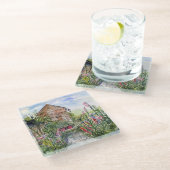 Dessous-de-verre En Verre Summer Wildflower English Garden in York (Incliné)